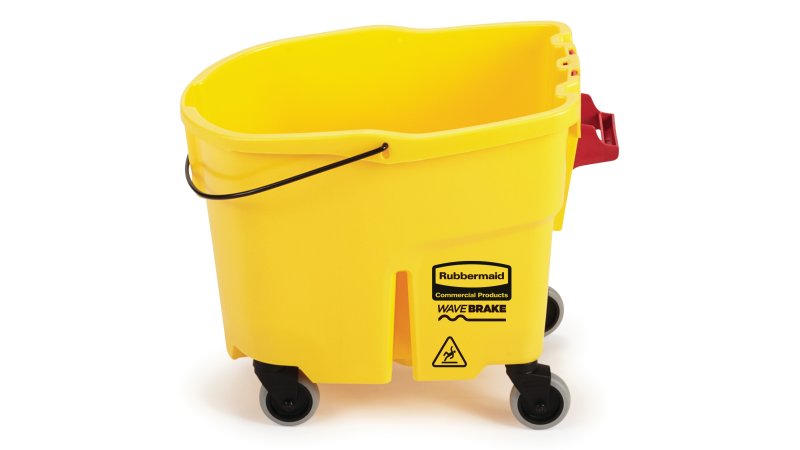 WaveBrake® 35 QT Bucket and Casters, Yellow